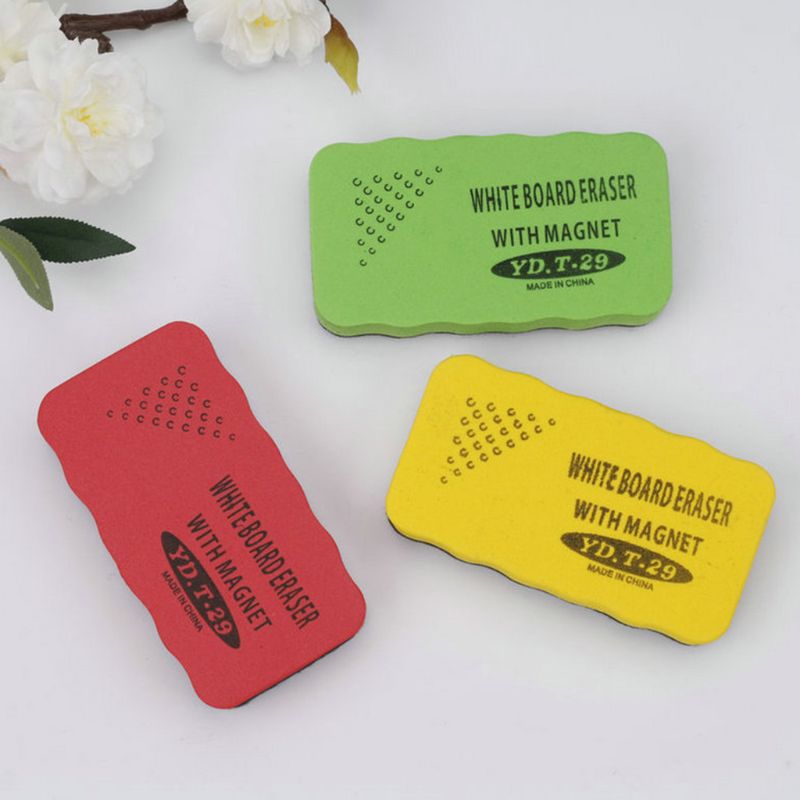 Magnetic Dry-Wipe Whiteboard Eraser Marker Cleaner Kids School Office Supplies