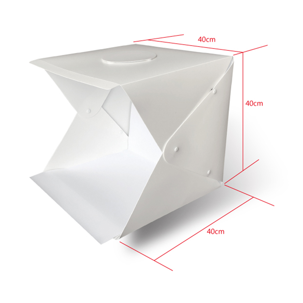LED foto licht Kasten 40*40 Fotografie Foto Studio Weichen Kasten Einstellbare Helligkeit blitzgerät softbox Für DSLR leuchtkasten Kasten foto