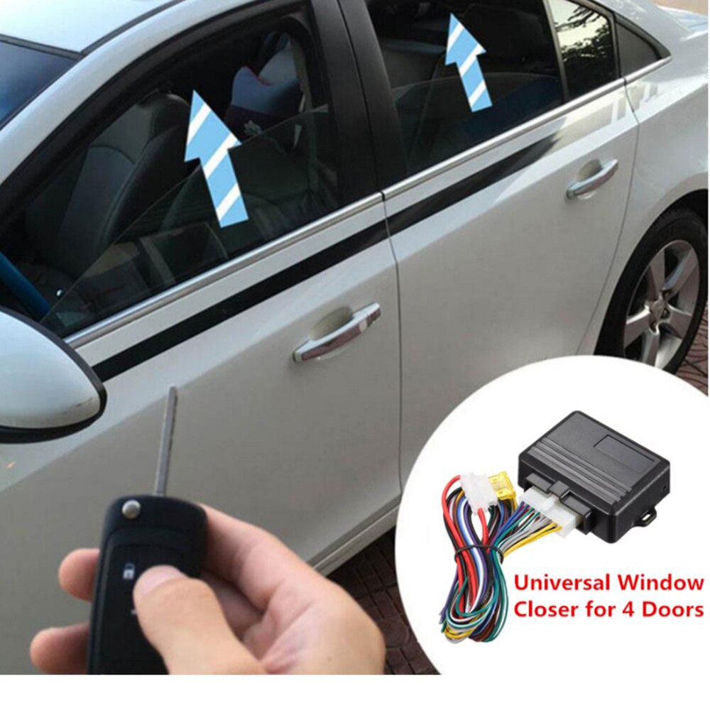 Universal 12V Car Power Window Roll Up Closer Module Alarm System For 4 Door Car Auto Close Window Glass Automatic Lifter Set