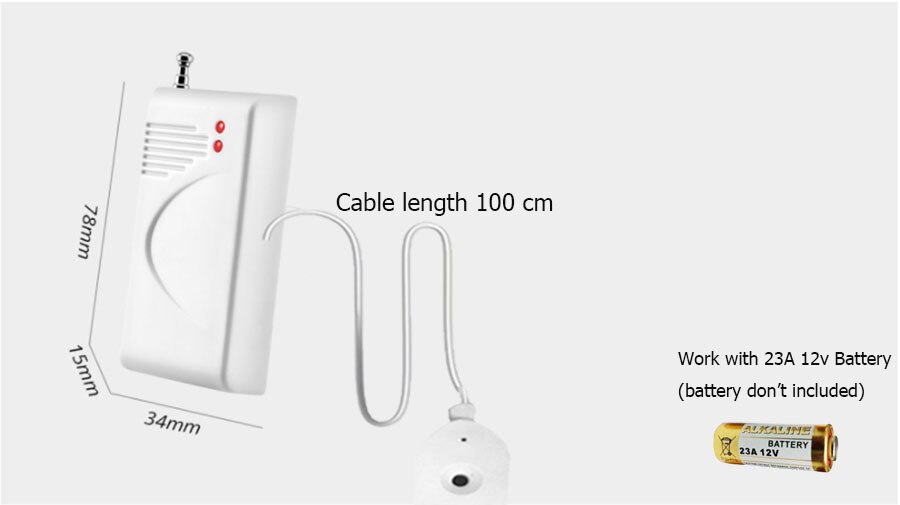 Sgooway 5Pieces 433MHz Wireless Water leak Detector water Leakage Sensor Work With Home Security PSTN gsm wifi Alarm System