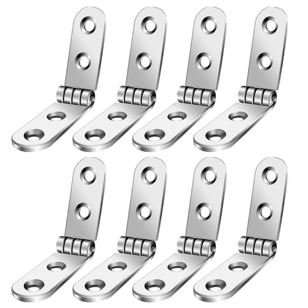8 stuks 270 graden opvouwbare scharnieren metalen kastdeur scharnieren duurzame klep schroefscharnieren meubelbeslag (exclusief schroeven): Default Title