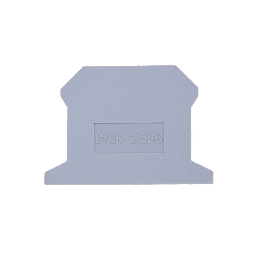 10pcs/lot D-UK2.5 END PLATE Din Rail Uneiversal Screw Type Terminal Blocks End Cap