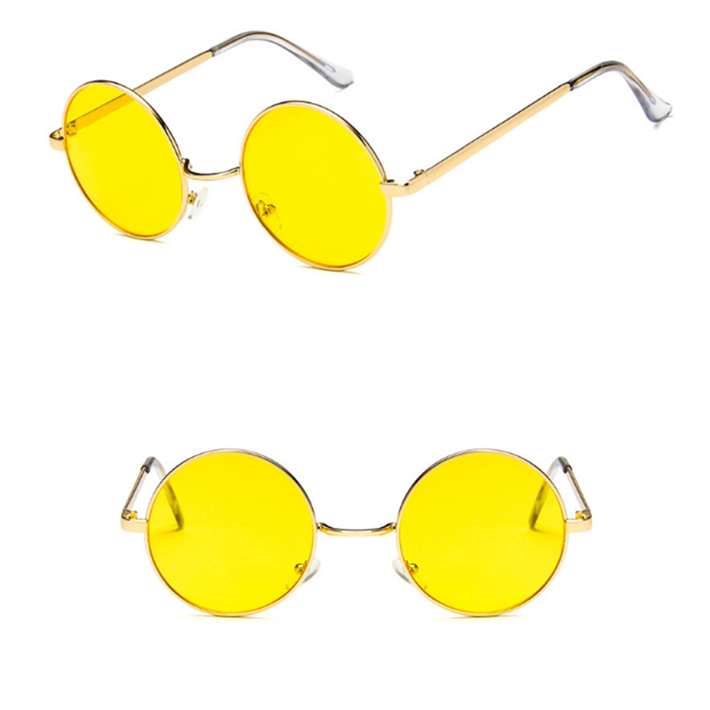 1PCS Small Round Sunglasses Women Famous Brand Vintage Sun Glasses Female Retro Personality Metal Eyewear Style: 6