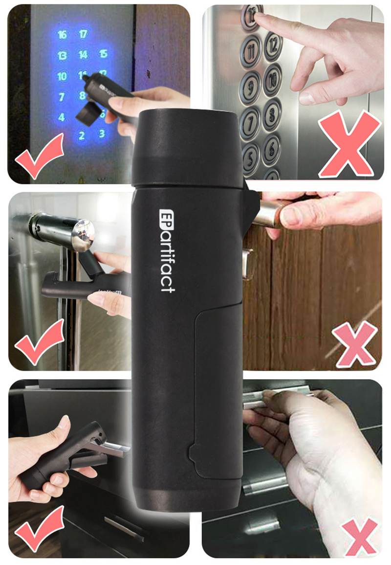 No Touch Open Door Assistant Portable Hygiene Hand Door Opener Elevator Door Handle Safety Contactless Tool Press Reuseable