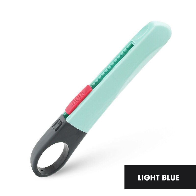 Japan PLUS Safety Manual Non-Adhesive Utility Knife Paper Cutting Blade Art Cutter Student Stationery Office Supplies: 1PC LIGHT BLUE