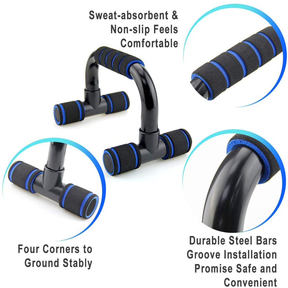 trykk opp barer treningsstativer hjemmetreningsstativ treningsstativ sett skumhåndtak grep motstandsdyktig utgangspunkt muskelstyrke treningsutstyr
