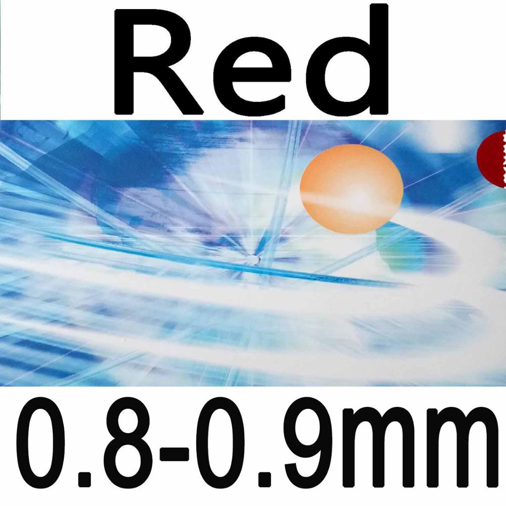 Dawei 388d-1 lange pips-out bordtennis pingpong gummi med svamp: Rød 0.8-0.9mm
