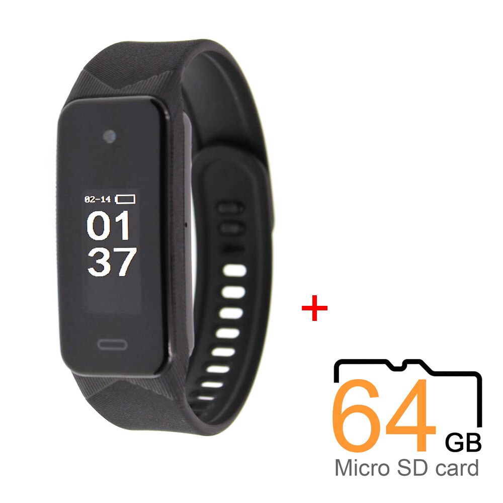 Digital Voice Recorder Fitness Armband mit Voller HD 1080p Kamera Smart Armband Tragbar Körper Kamera-50% OFF: 64 GB Micro SD card