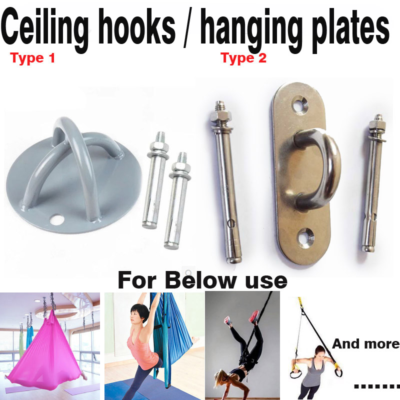 Ceiling hooks / hanging plates for Aerial Yoga Hammock& Suspension Resistance bands training