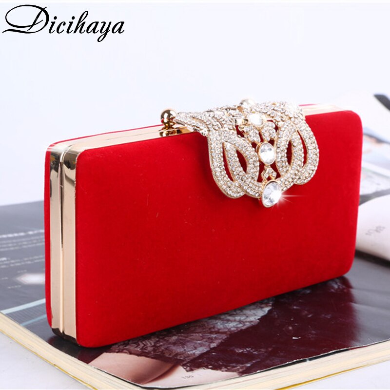 Dicihaya clutch avondtassen kroon strass avondtas portemonnee schoudertas voor bruiloft diamanten dames portemonnee mini avondtassen