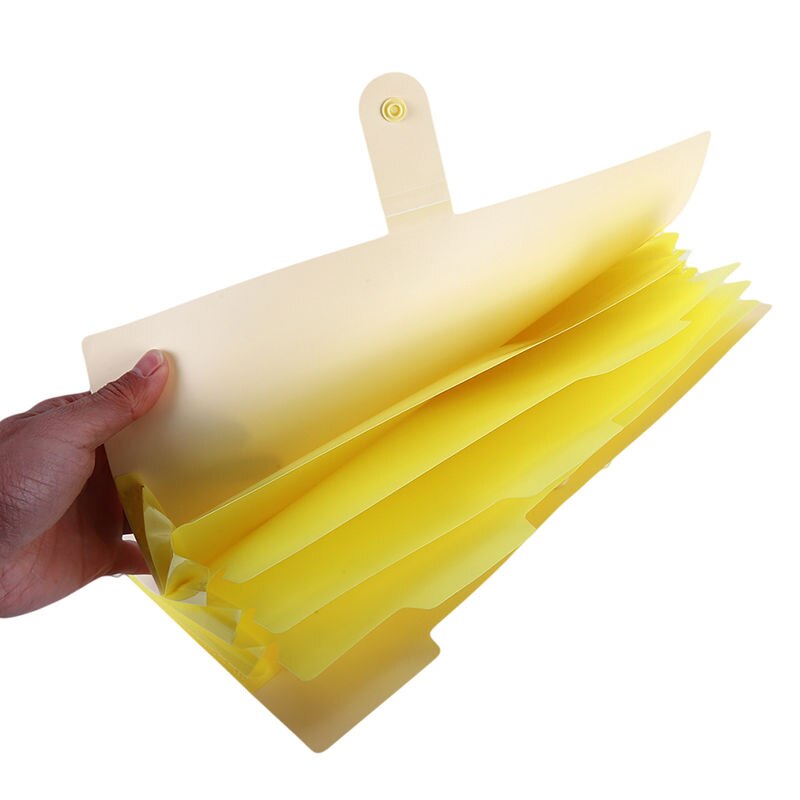 Utile 1pc plastique bonbons couleur Document sac enveloppe à l'orgue paquet multicouche 5 dans le dossier dossier fichier sac orgue sac
