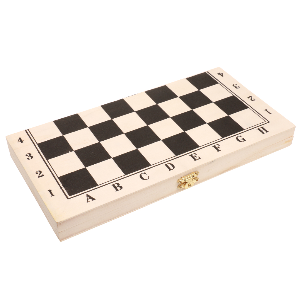 2Pcs DRAUGHTS 29.5cm / 11.61inch Handcrafted Wooden + Chess Set Checkers Toy