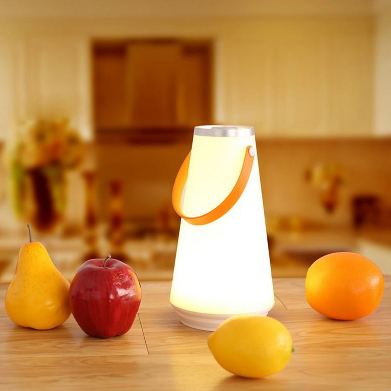 Dejlig bærbar trådløs led natlampe til hjemmet bordlampe usb genopladelig trykkontakt udendørs camping nødlys