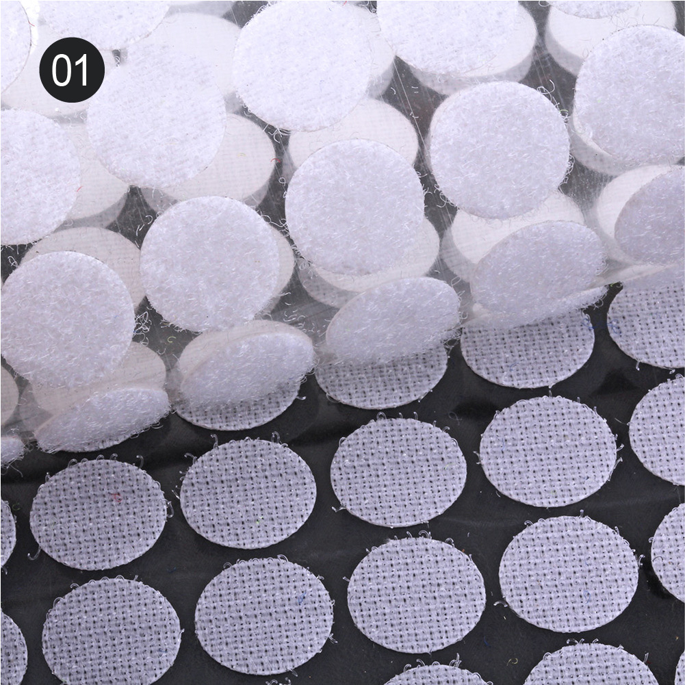 Round Dots Strong Self Adhesive Fastener Tape 10mm 15mm Velcro Nylon Hook Loop Sticker Tape Sewing Craft DIY Accessories: Color 1 / 15mm 100pair