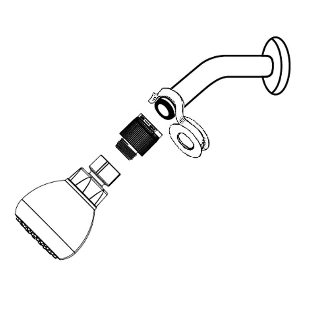 Easy Install Shower Head Household Plumbing Control Valve ABS Reduce Pressure Bathroom Supplies Water Flow Regulator Leakproof