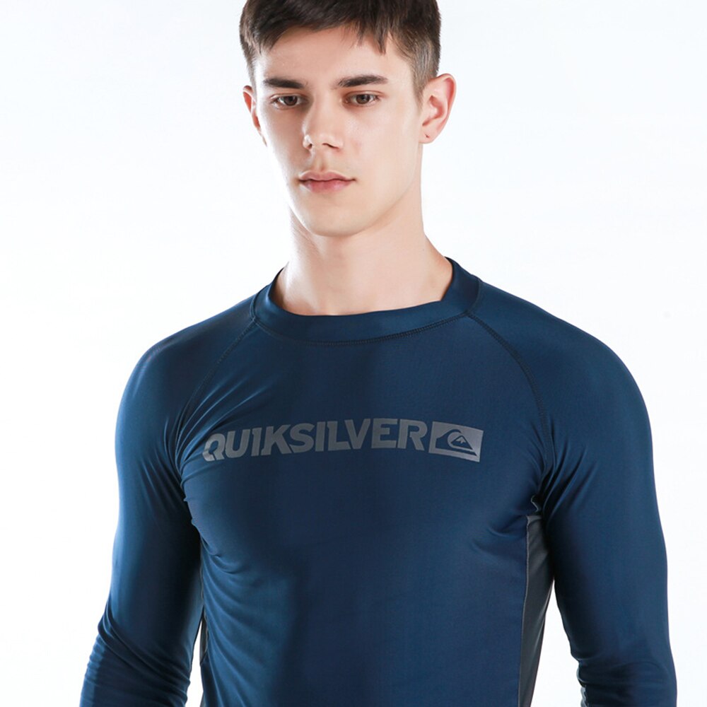 M-6XL antiultravioleta-Camiseta de manga larga para hombre, traje de surf elástico de secado rápido, para natación y surf, novedad