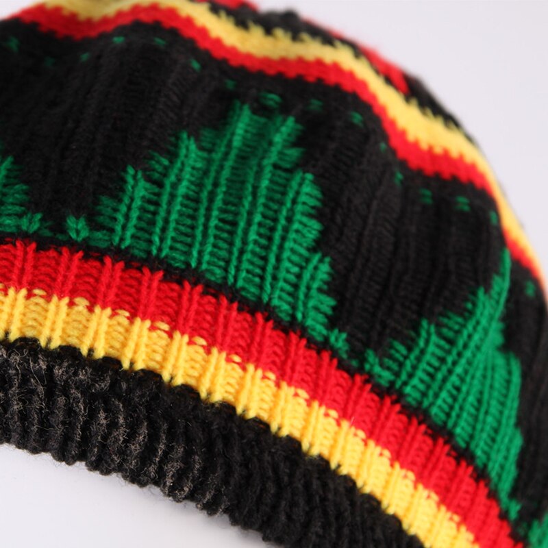 Uutuus talvi jamaikalainen rasta hattu peruukki rastatukka karibialainen baretti lippis villa neuloa tanssiesitys halloween hatut miehille naisille