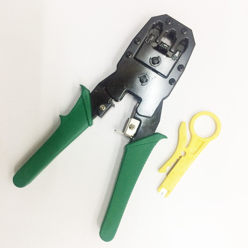4 in 1 Ethernet Network LAN Kit Cable Connectors Crimper Tool Network Cable Tester Detector Wire Stripper+Connector Plug