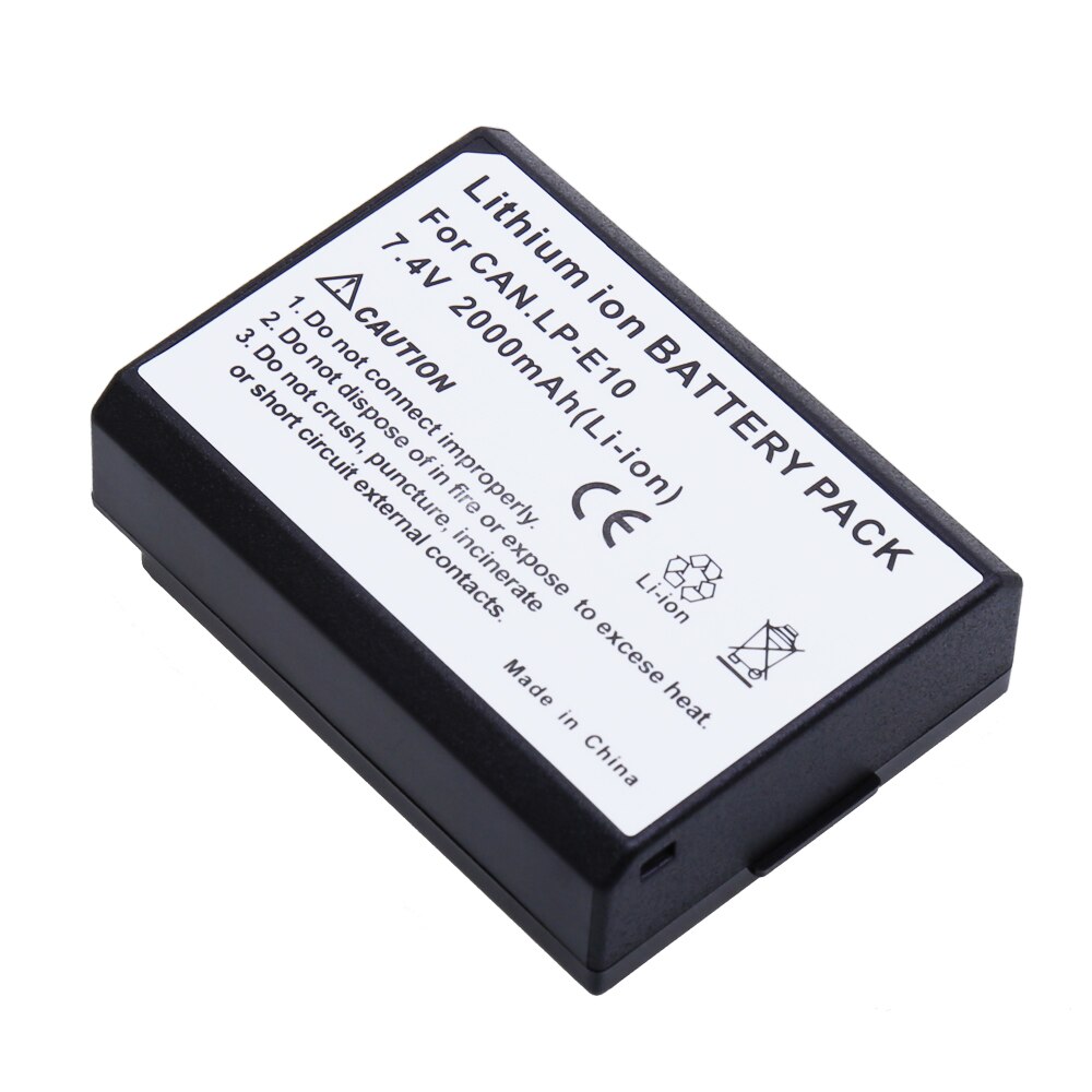 Volledig Gedecodeerd LP-E10 Vervangende Batterij Voor Canon Rebel T5 T3 Eos 1200D 1100D Kus X70 X50 Digitale Camera 7.4V 2000Mah