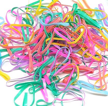 Bandas de goma coloridas atan el pelo organizar a los ayudantes y organizar cables de ordenador cable de ordenador organizar a los ayudantes