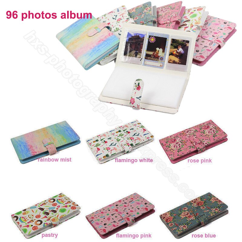 Samma album &amp; pu läderfodral i par för fujifilm instax mini 9 8 kamera, fujifilm instax minifilmer