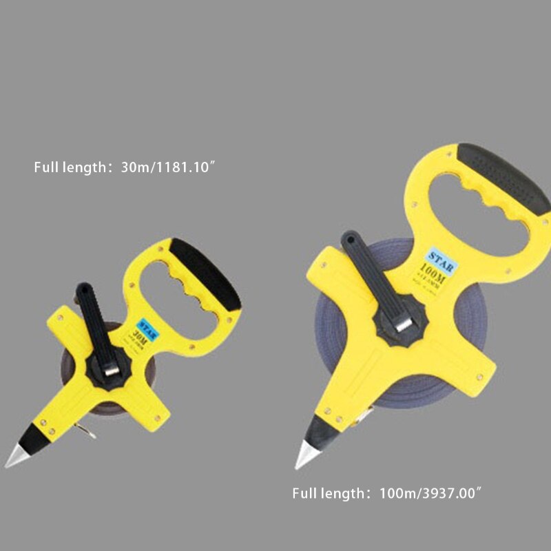 Steel Reel Long Open Reel Tape Measure Metric Scale Measuring Ruler Woodworking Tool Engineers Tool 30/100 Meters