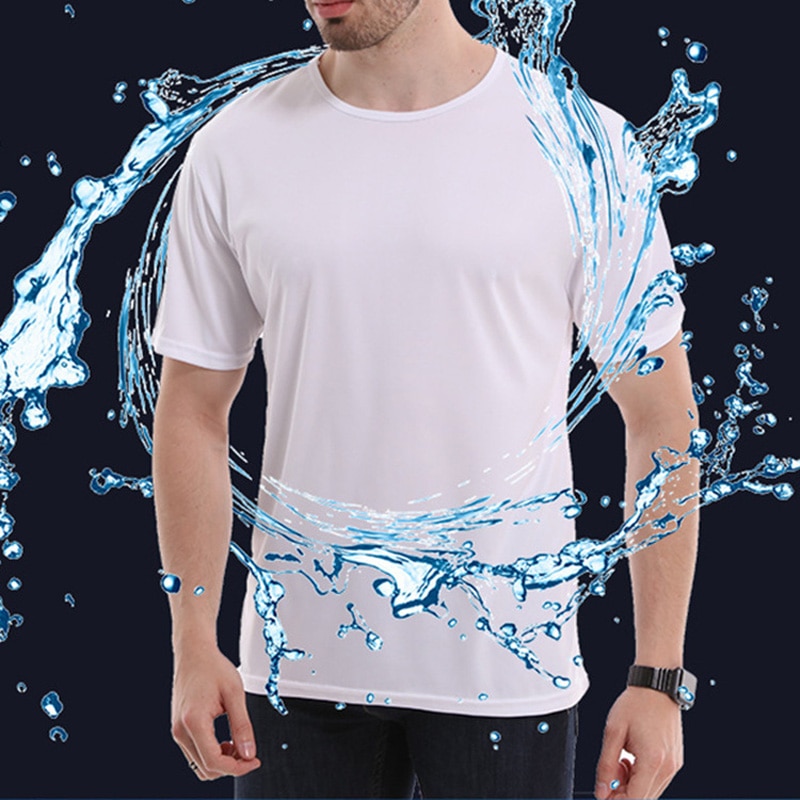 T-Shirt homme étanche Anti-salissure | hydrophobe, résistant à la saleté, vêtements de travail respirants, Anti-salissure, séchage rapide, vêtements de sécurité