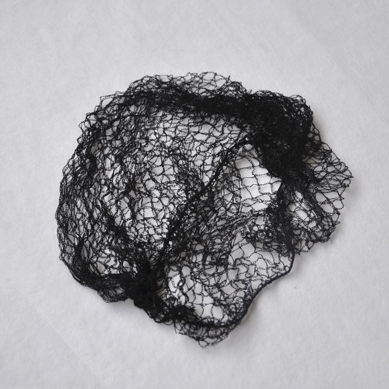 Coloryoung 3pcs/lot Black Mesh Elastic Extra-Strong Hand Woven Hair Net Disposable Dancing Hairnet for Bun