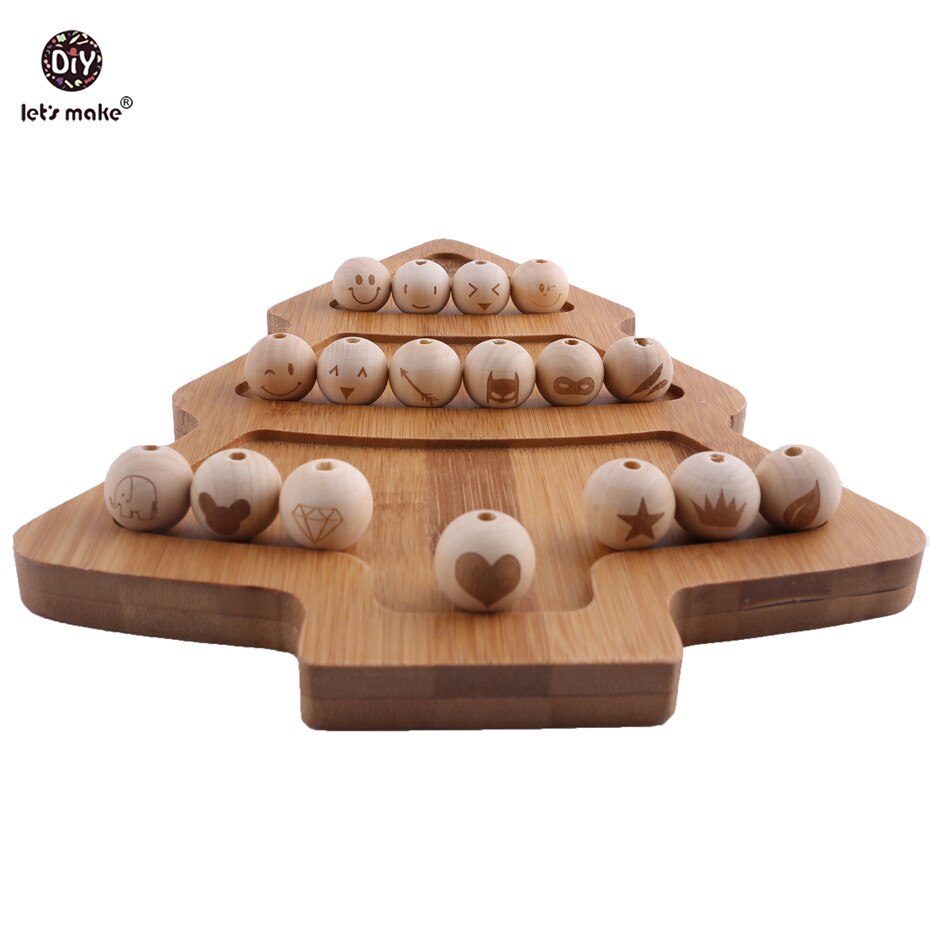 Anneau de dentition let's Make 10 pièces | Perles en bois d'érable, étoile en cœur de alimentaire, anneau de dentition en bois, de dentition, produit pour bébé