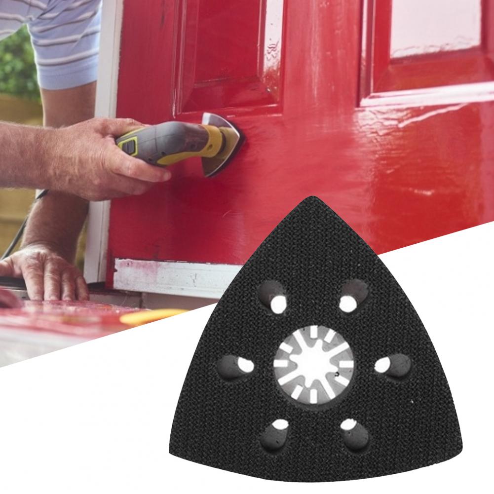 90mm triangulära slipplattor, 6 hål, snabbkoppling, universal triangulärt slipsågblad, träbearbetningsklinga, oscillerande multiverktygsklinga