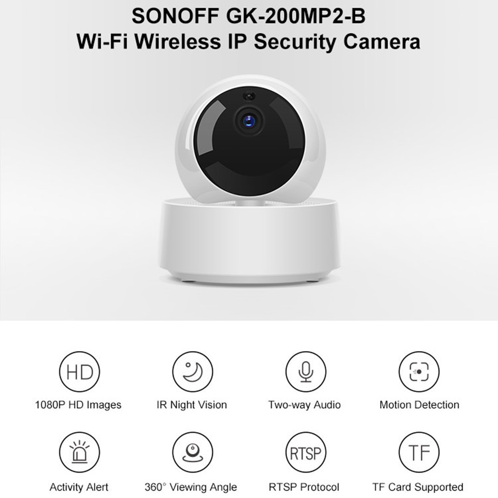 Sonoff GK-200MP2-B 1080P Hd Mini Smart Home Wifi Draadloze Ip Camera Ir Nachtzicht Babyfoon Surveillance Beveiligingscamera 'S