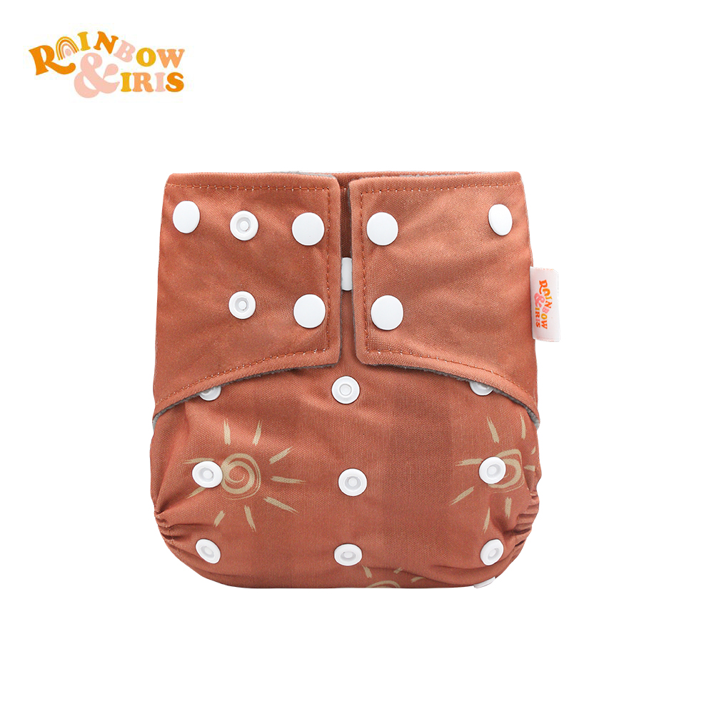 Rainbow&amp;Iris Waterproof Diapers Adjustable Baby Diaper Bamboo Charcoal Lined Diapers: Sun