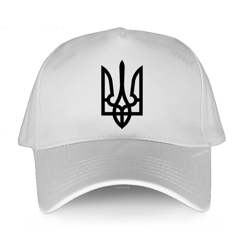 Berretto da Baseball ucraina Tryzub uomo cotone Cool ucraina cappello donna berretti con visiera Unisex: white