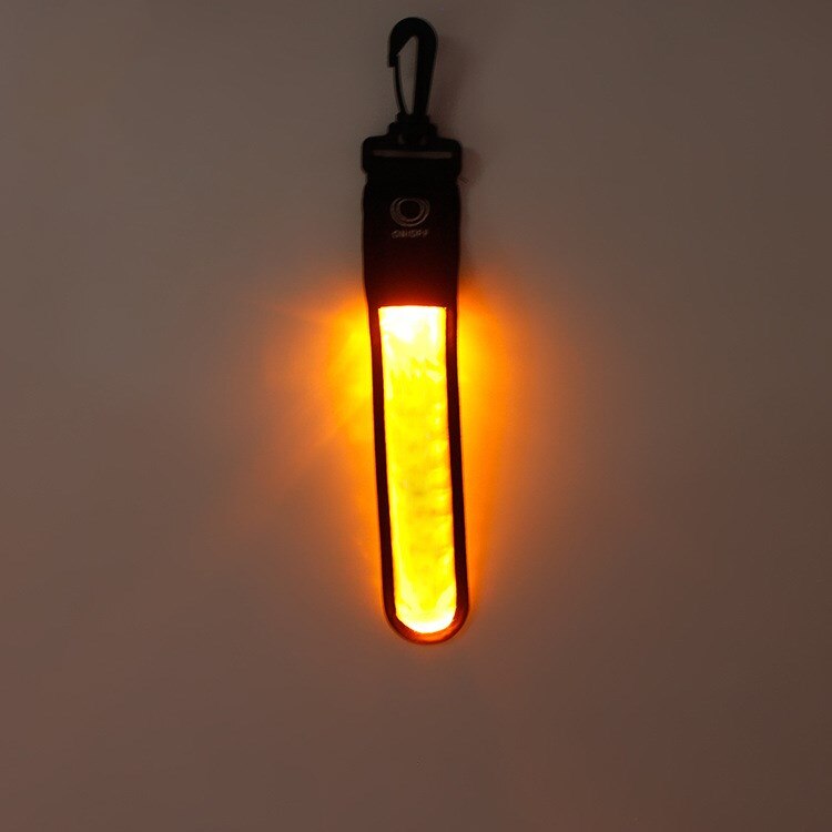 LED Licht Reflektierende Gürtel Gurt Nacht Ich bin Freien Zubehör Reflektierende Beleuchtung Anhänger Dekor Sport Sicherheit Tasche Anhänger: fluoreszierend Gelb