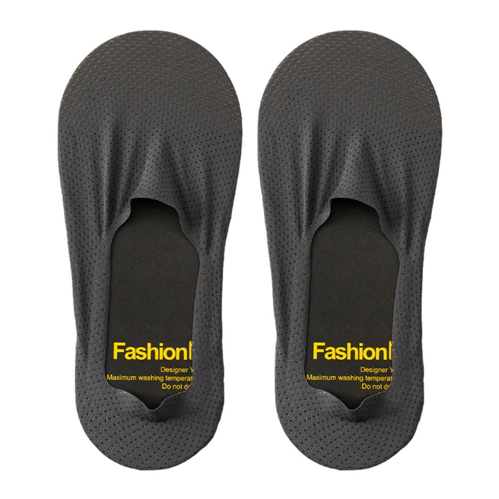 Calzini antiscivolo invisibili in silicone no mostrare pantofole estive ultrasottili traspiranti calzini da barca a taglio basso in seta di ghiaccio tinta unita: verde