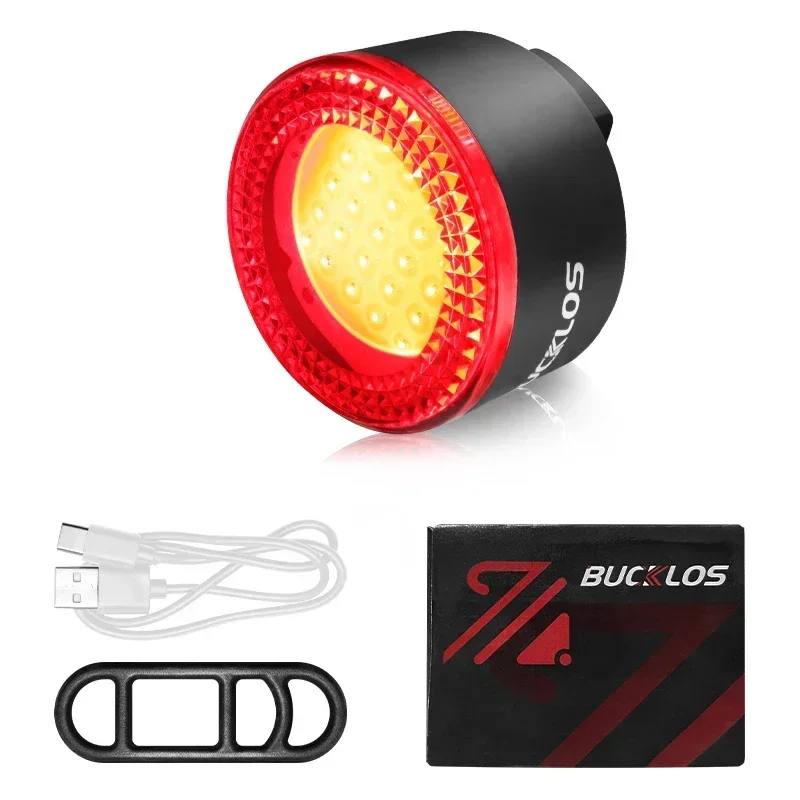 BUCKLOS Fietslicht COB Voor Achter Fietsverlichting LED Oplaadbare Mountain Road Fietslamp MTB Achterlicht Fietsen Zaklamp: YELLOW