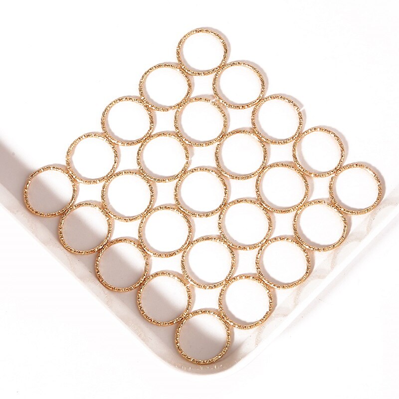 50pcs 8-20mm Gold Rhodium Round Jump Rings Twisted Open Split Rings jump rings Connector For Jewelry Makings Findings Supplies: Gold / 12mm