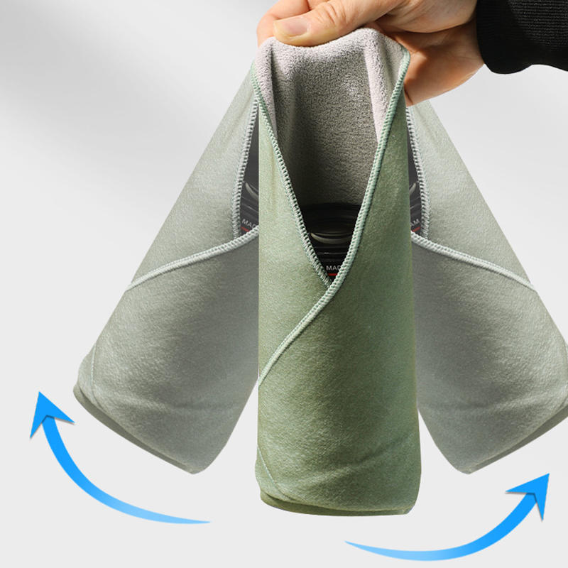Folding Cloth Self-adhesive Camera Storage Bag Plush Wrapping Cloth Photography Camera Protective Wrap Anti Scratch 30x30cm