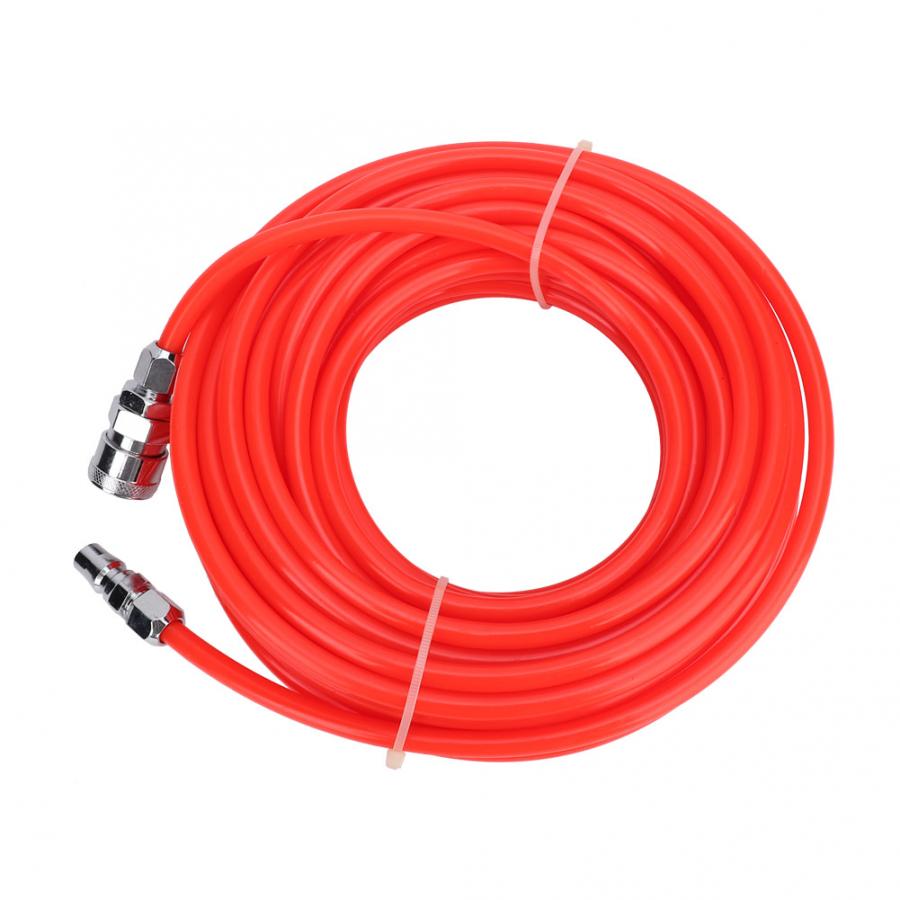 5*8mm High Pressure Flexible Air Compressor Hose with Male/Female Quick Connector 15M Red Pneumatic Hose