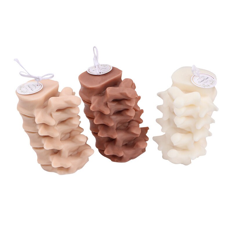 Moule en Silicone pour bougie de colonne vertébrale, pour décoration de bureau faite à la main, en résine époxy de gypse, bougie corporelle d&#39;aromathérapie