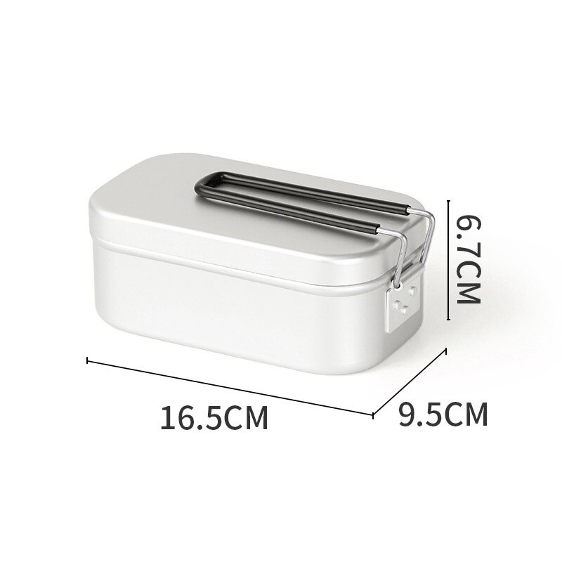 Mini Folding Stove Lunch Box Aluminum Alloy Picnic Box Ourdoor Camping Travel Hiking Fishing Food Containe Breafast Storage Box: 800ml