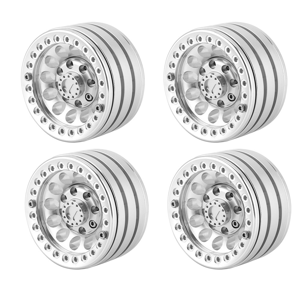 4 Set Aluminium 1.9 ''Beadlock Wielen Velgen Voor 1/10 Rc Rock Crawler Auto TRX4 D90 SCX10 90046 1/10 Rc auto