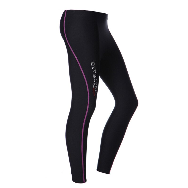 1.5MM mężczyzna czarny kombinezon neoprenowy kobiety spodnie nurkowanie Snorkeling Surfing pływanie ciepłe spodnie legginsy TightsFull Bodys: WOMAN purple / L