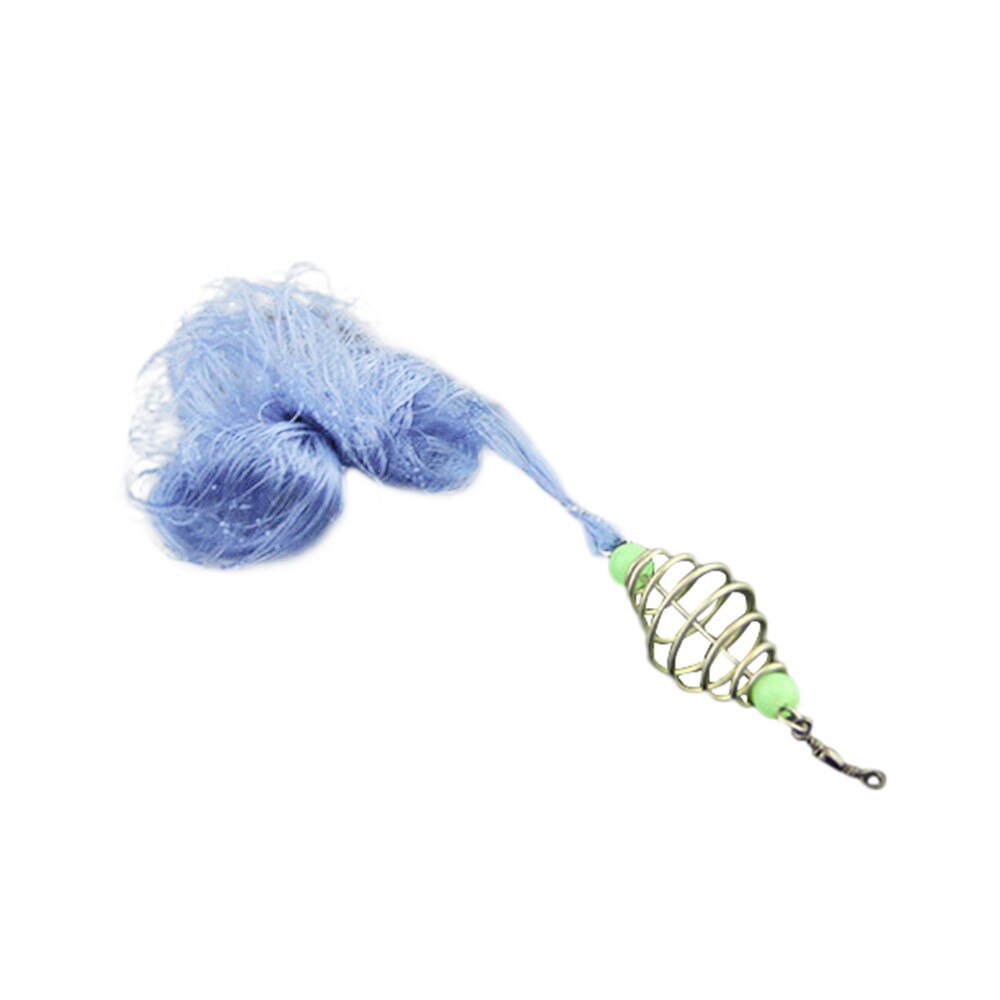 Multi størrelse metall nylon fiskegarn felle perle kobber fjær stim netting nettutstyr for hånd casting: 2 cm x 2cm