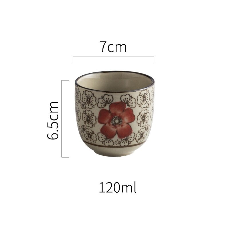 Chanshova 120/200ml traditionel kinesisk stil håndmalet keramisk tekop porcelæn små og store kaffekopekopper  h315: 3