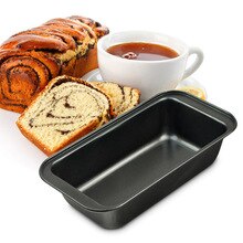 Staal Brood Pan Zwart 255*130*60Mm Brood Cake Carbon Rechthoek Praktische