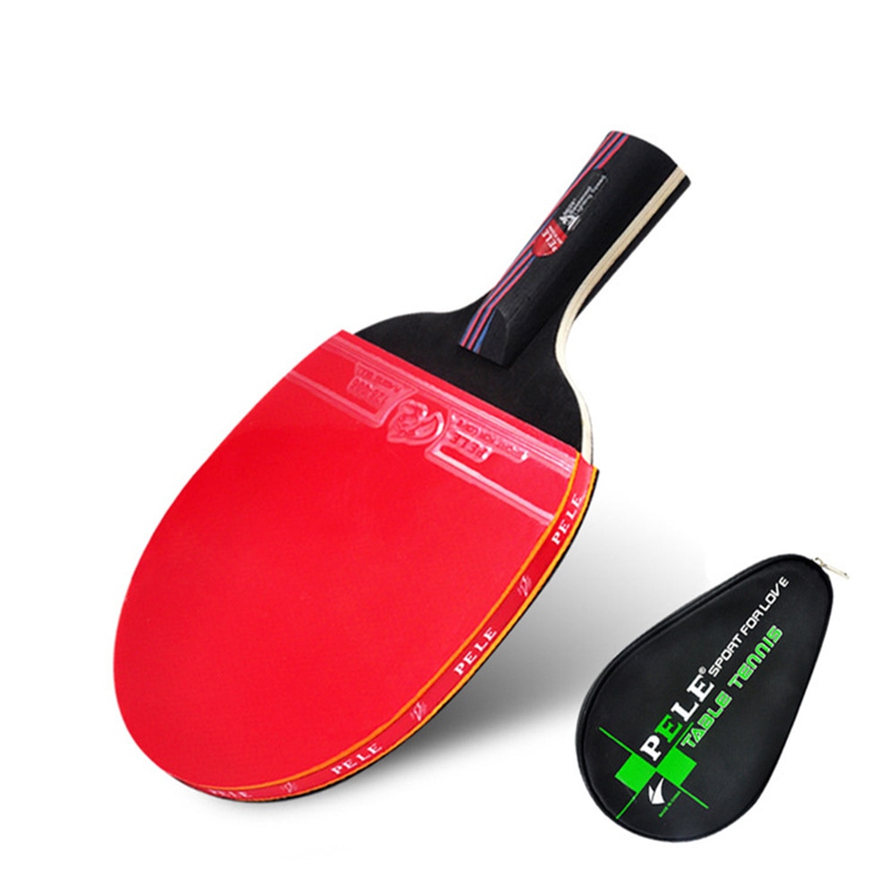 Material de fibra de carbono, película de tenis de mesa, doble Espina, nivel de entrada, raqueta de tenis de mesa, bolsa Original de goma, Ping Pong