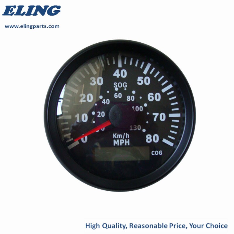 Waterproof 85mm Marine GPS Speedometer Speedo Gauge 80MPH 130KM/H with Backlight 12V/24V