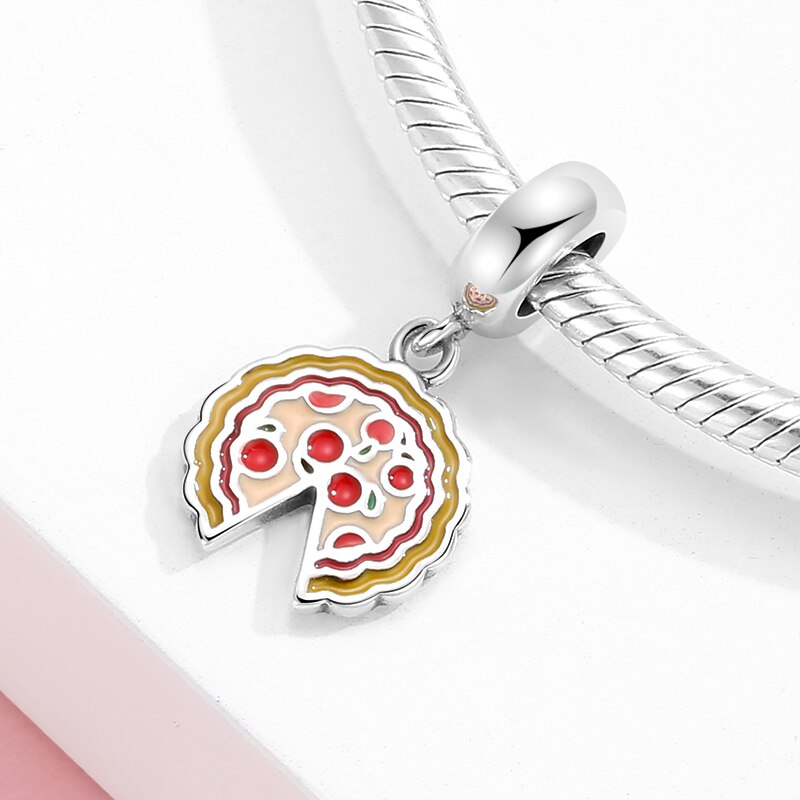 925 en argent Sterling rond haricot visage belle breloques pendentifs convient Original Bracelet à breloques fabrication de bijoux