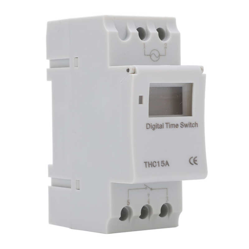 THC15A Electronic Time Switch LCD Display Programmable Digital Timer for Street Lamps Programmable Weekly Timer